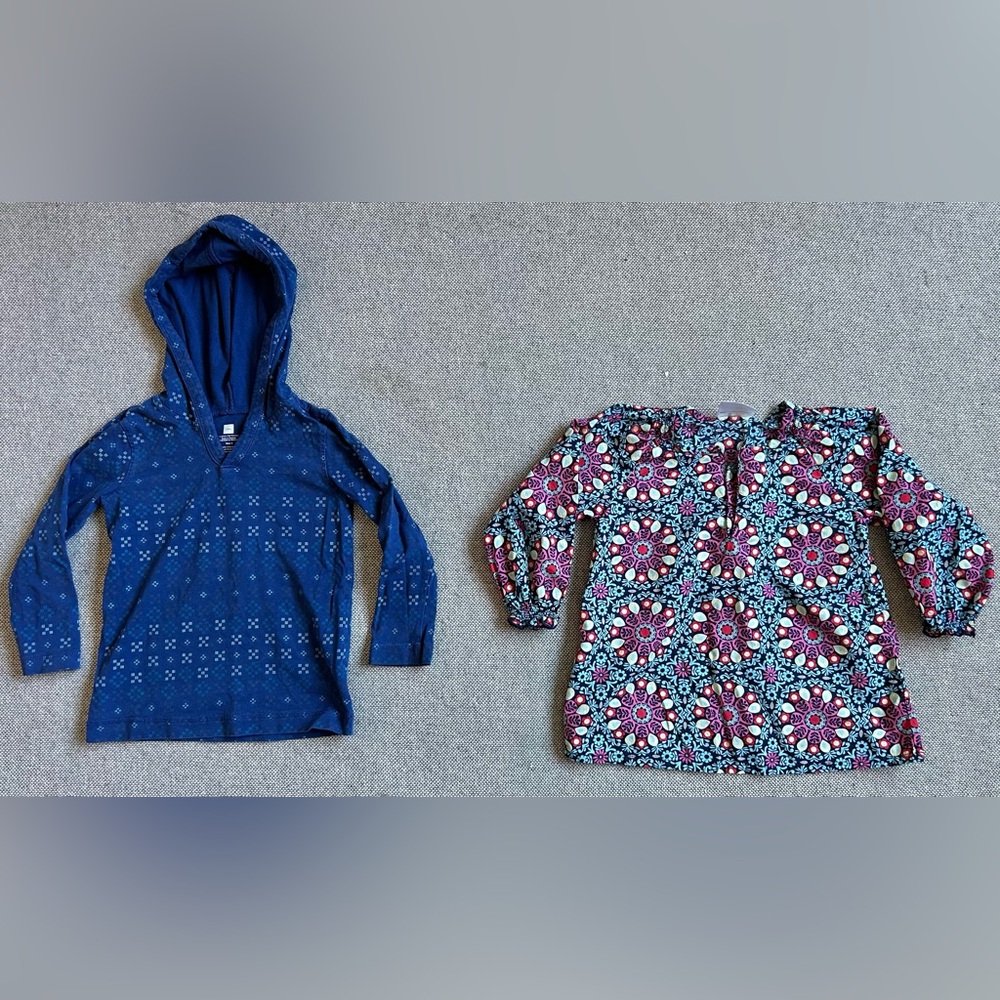 Hanna Andersson Blouse & Tea Hooded Long Sleeve (Size 4)